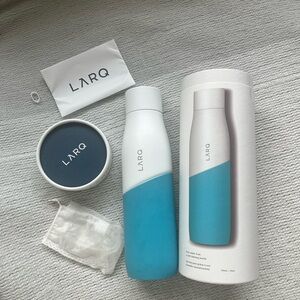 LARQ Blue and White Self-Cleaning Water Bottle